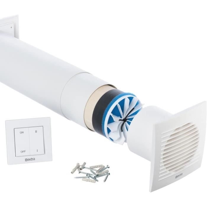 Extracteur d'air - EUROPLAST - EER100S - Ø100 mm - Silencieux - 2 W