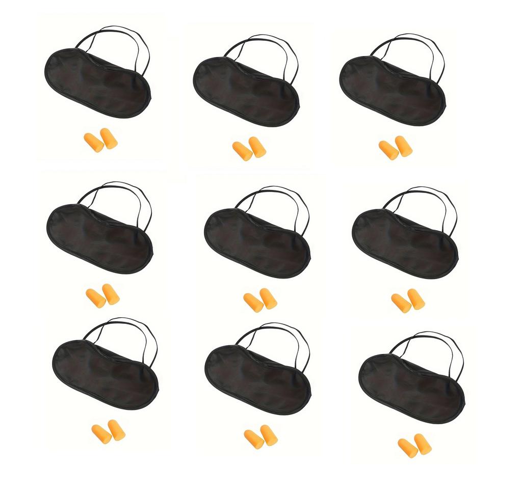 Eye Mask Eyeshade Cover Shade Soft Blindfold Travel Eyepatch, Earplugs, Natural Sleeping Eye Patch Sleep Eye