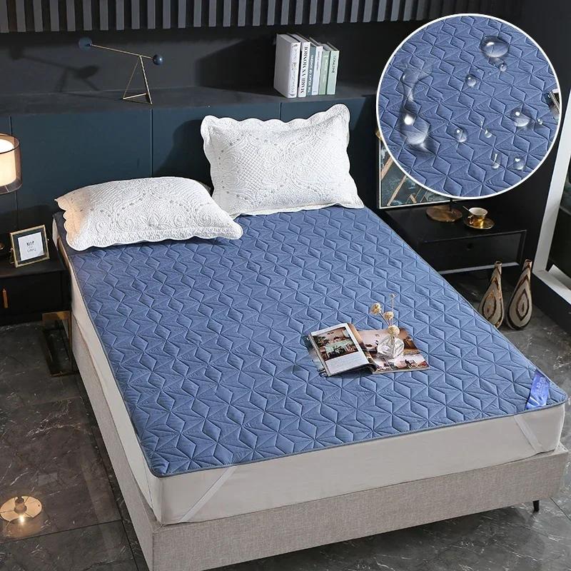 Waterproof Ultrasonic Mattress Protector Cover Pad Washable Mattress Bed Protector with Elastic Band