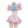 Kawaii Sexy Maid Cosplay Outfit Cute Pink Blue School Girl Costumes for Female Mini Skirt Uniform Charming Women's Suit New