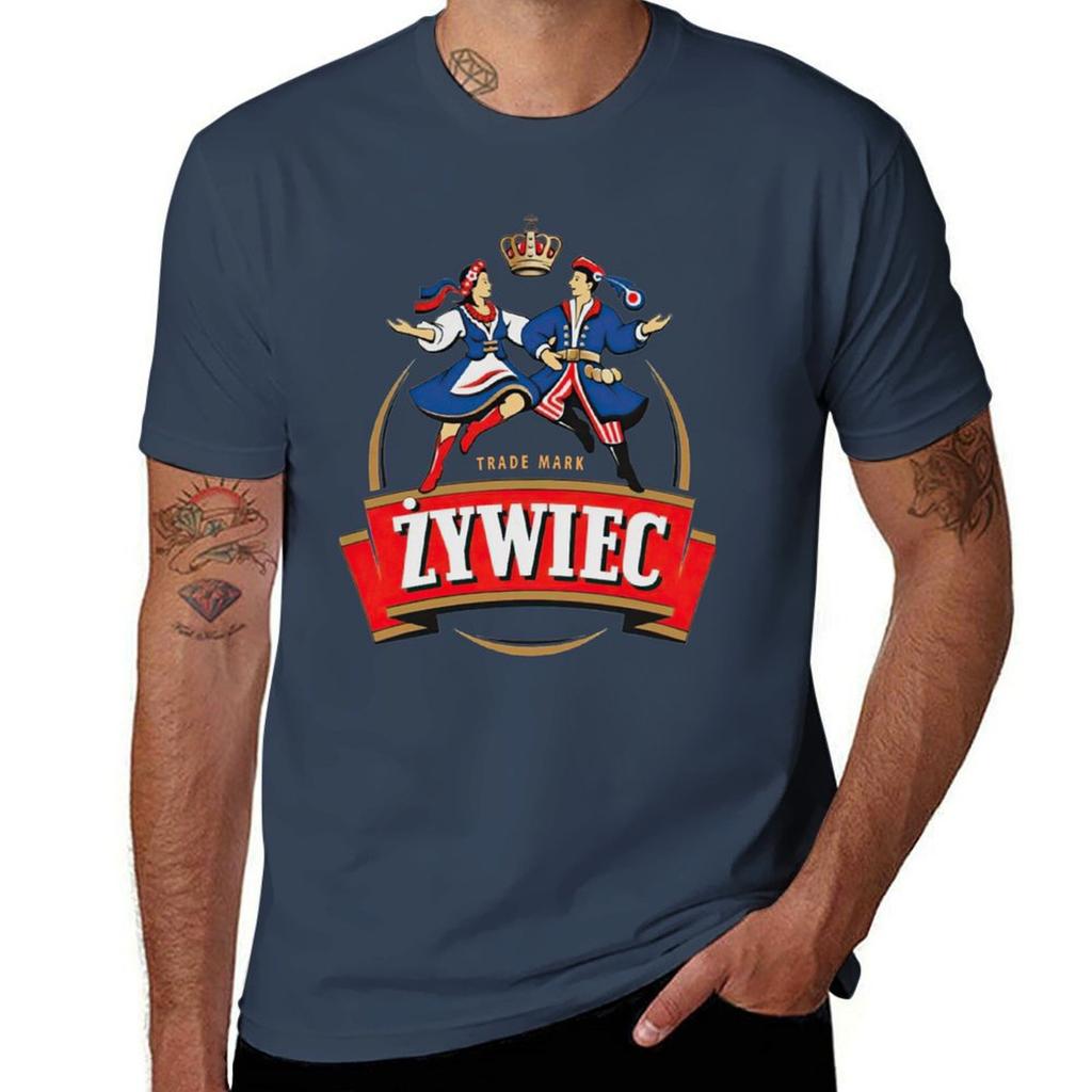 Vintage Zywiec Beer T-Shirt Plus Size Clothes Quick Drying Essential T Shirt Korean Fashion Mens Graphic T-shirts Hip Hop