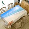 Thicken Cotton Tablecloth Big Conch Starfish On The Beach Pattern Rectangular Round Table Cloth For Wedding Picnic Party