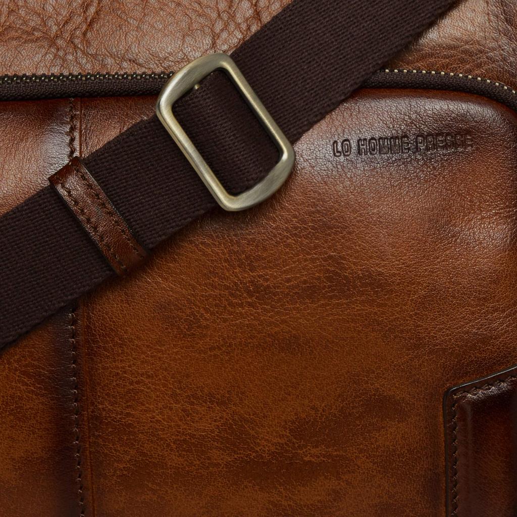 Shoulder Bag Made in Japan Cowhide Archaic 71881 Brown [L'Homme Presse]