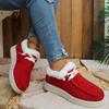 New Thick-soled Warm-weather Cotton Shoes for Women, Casual Style, Low Heel