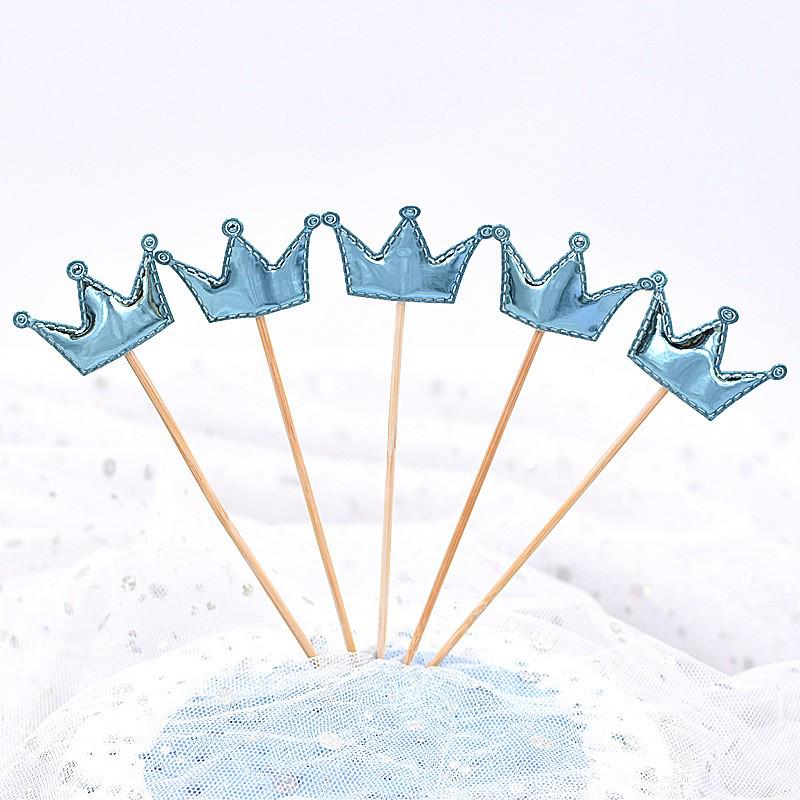 Peach Heart, Star, Snowflake, and Crown Cake Decoration Toppers for Birthdays