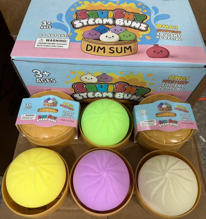 Cross-Border Decompression Toys: Fluid Egg Yolk Pastry, Hamburger Vent & Squirrel Cup. Slow Rebound, Pinch & Squeeze for Stress Relief.