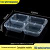 Disposable 4-Compartment Food Container with Lid