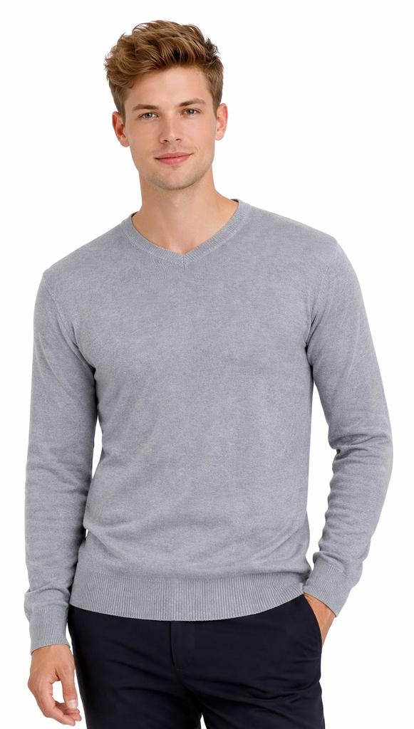 Men' Sweater - B-6425 Light Gray