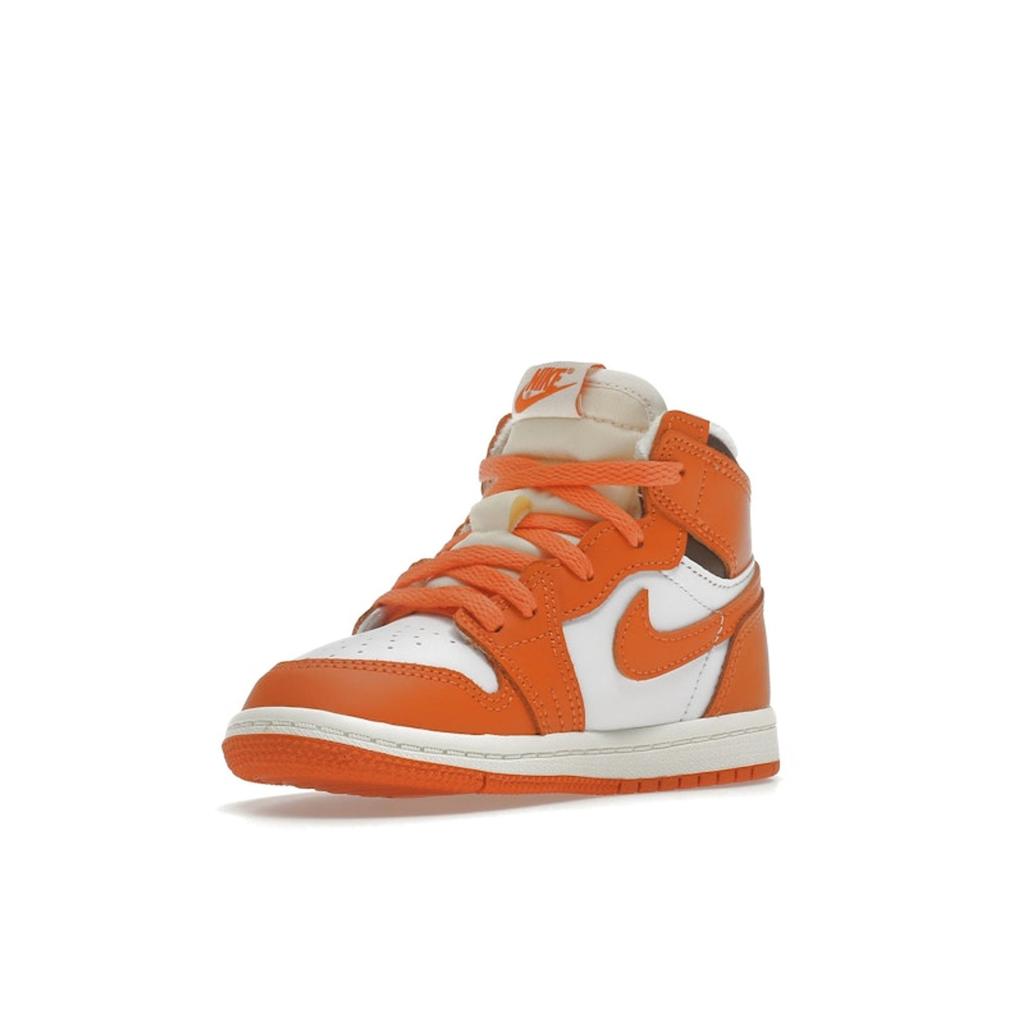 Air Jordan 1 High OG TD Starfish Baby-Sneakers Orange Weiß Cacao-Wow CU0450-101