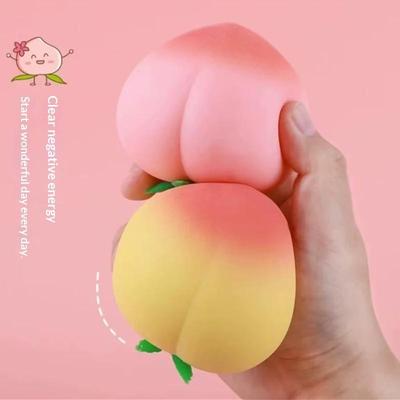 Soft Peach Fruit Squeeze Toy Slow Rising Stress Relief For Kids & Adults, Squeeze Anti-Anxiety Sensory Fidget Toy Daily Joy