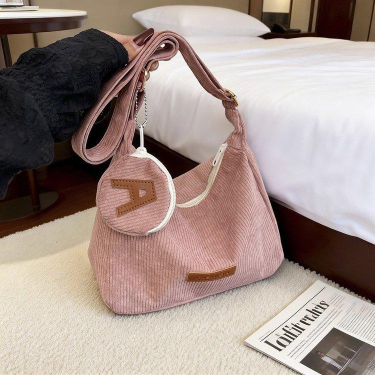 corduroy fabric Women’s Handbag 2026 New Handbag For Women Fashi Crossbody bag for women Trend Shoulder bag for women