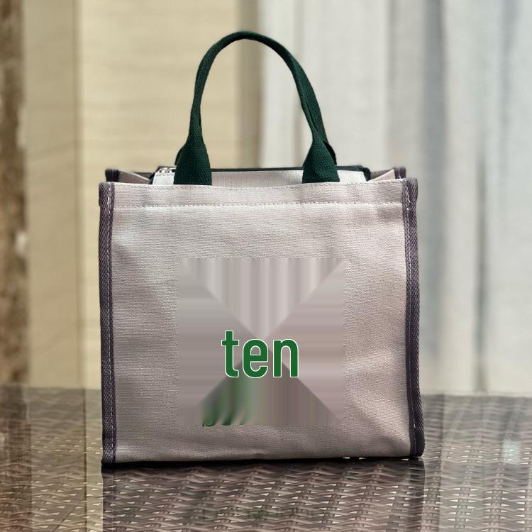 Cute Bear Canvas Lunch Tote - Large Capacity Bento Bag for Students & Moms