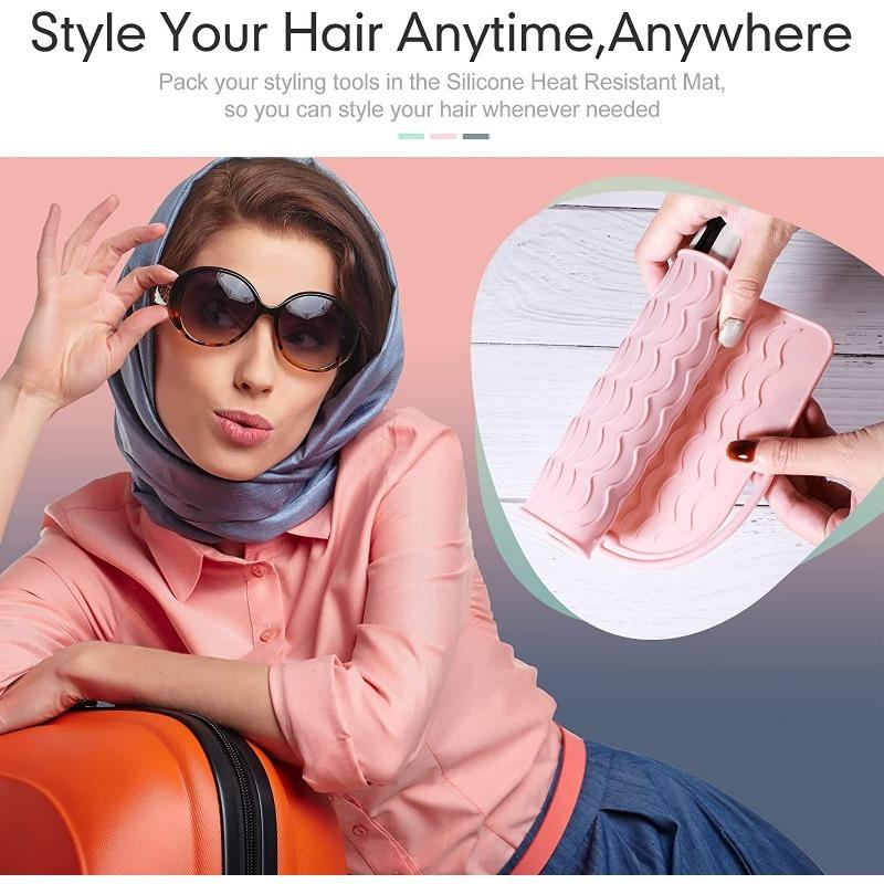 1PC Explosive Curling Iron Pad Hair Straightener Hair Perm Heat Insulation Pad Hair Perm Anti-Slip Mat