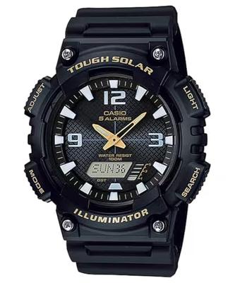 AQ-S810W-1BV Men's Tough Solar Analog-Digi Quartz Watch, Black, Imported