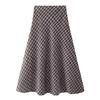 Winter 2025 Women's Casual Long Plaid Skirt - 5GA34167