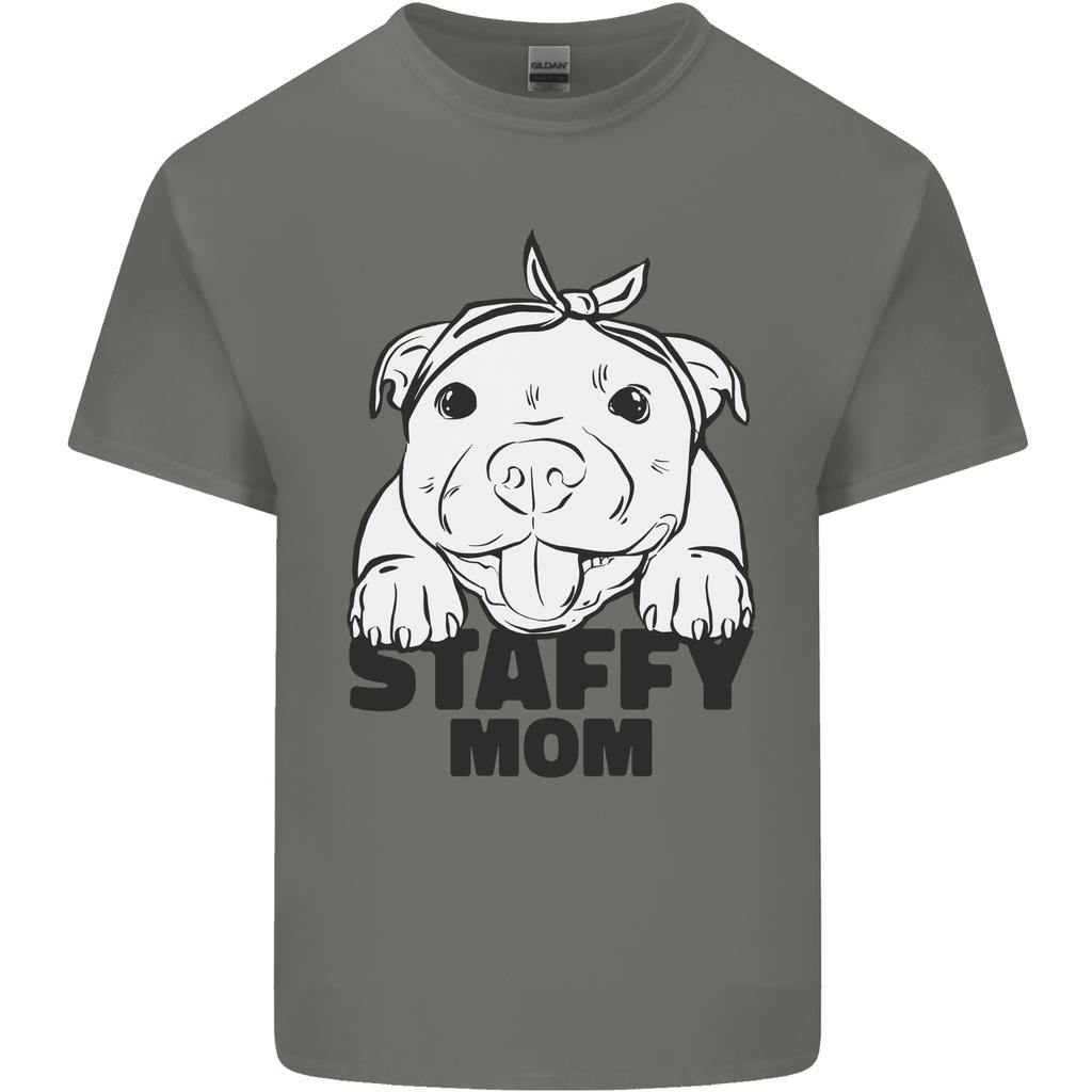 Staffy Mom Funny Staffordshirt Terrier Unisexs Light Cotton TShirt