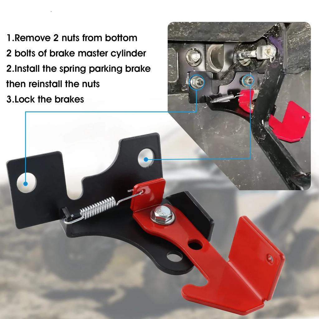 Bremskraftverstärker Ersatz für Federbremsmechanismus Verriegelbar Robust Kompatibel für Polaris RZR 800 900 1000 Modelle Autoteile