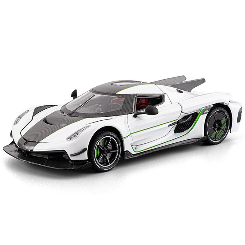 1/24 Koenigsegg JESKO Supercar Model Od Diecast Hračka Auto Simulace Zvuku a Zpětný Tah Dětská Hračka Kolekce Narozeninový Dárek