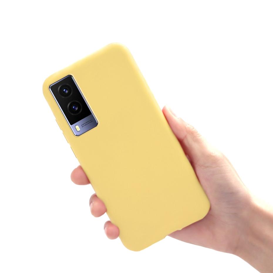 Coque en Silicone Liquide Pour Vivo V21e 5G Coque Vivo V21 V 21 21e 4G Couleur Bonbon Housse Arrière Souple Pour Vivo V20 SE V 20 20SE Pare-chocs