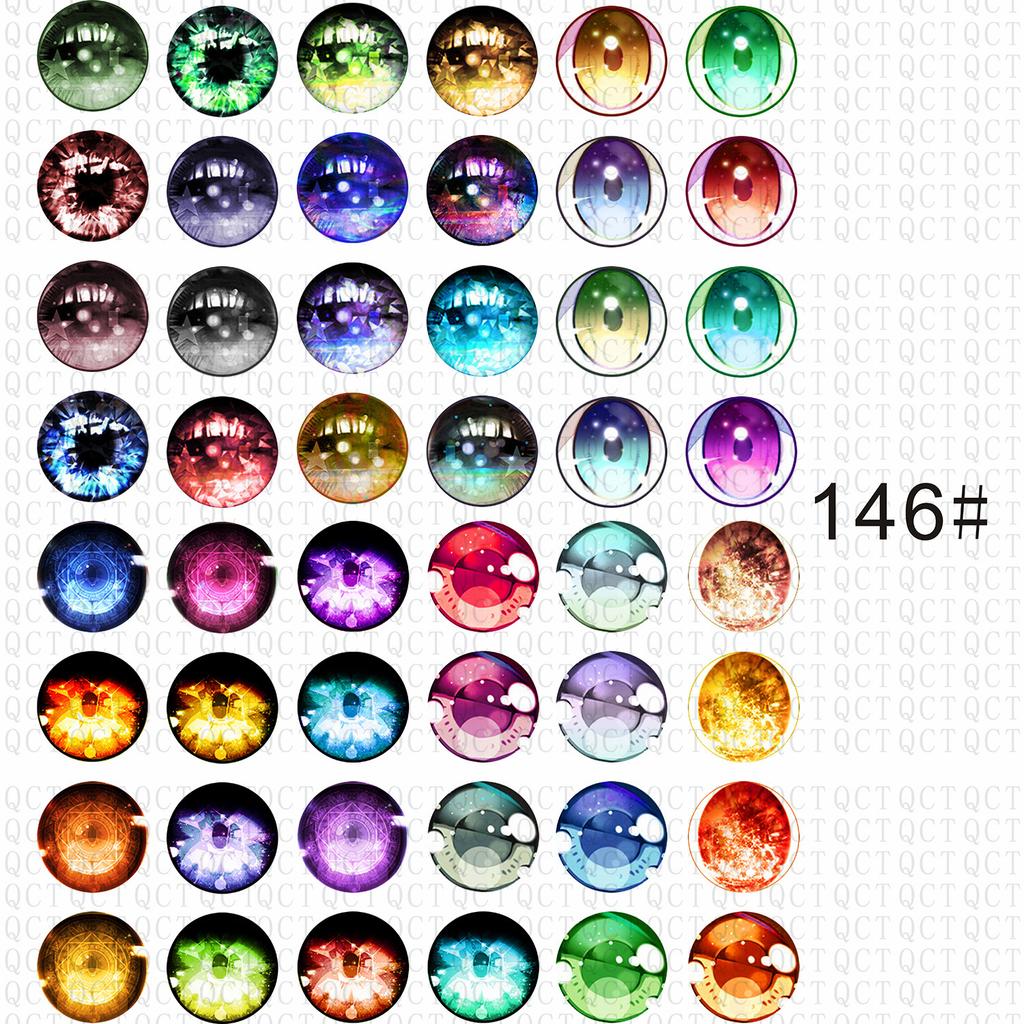 50Pcs 681012Mm Doll Glass Eye Round Dragon Cat Eyes In Pairs Flatback Cabochons Decoration Keychain Diy Accessories