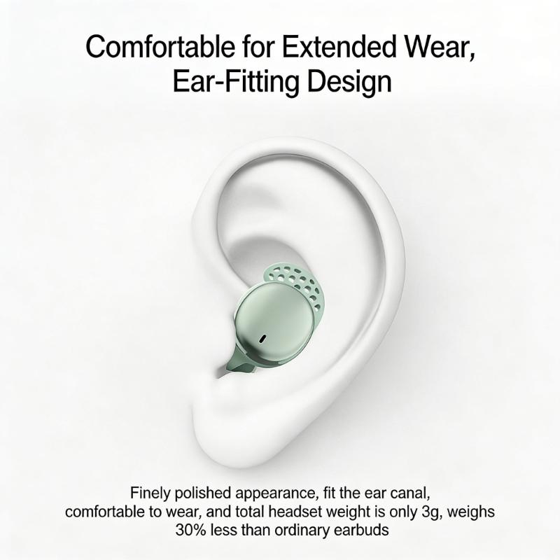 Wireless In Ear Headphone with Noise Isolation Sleep Mode Bluetooth-compatible 5.3 Fast Connect & 5.5 Hour Play time for Side Sleep