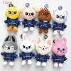 New KPOP Skzoo Plush Keychain Korean Ide Pendant Toy Keychain Fan Collection Giftsol Felix HyunJin Jisung Plush Cartoon