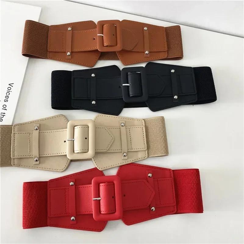 Wide Black Corset Belt Female Waist Plus Size Belts for Women High Quality Brow Big Waistband No Pin Dress Accessories WomenBelt