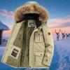 Artı Boyutu 8xl Kış Ceket Erkekler Sıcak Kalın Polar Parkas Rüzgarlık Askeri Kapşonlu Kürk Yaka Palto Erkek Giyim
