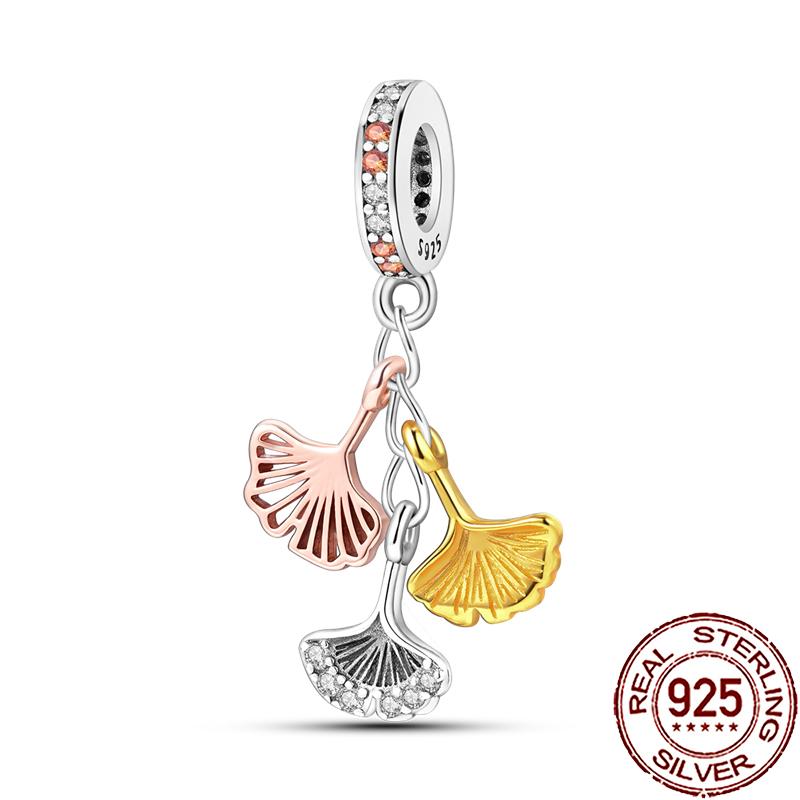 New Charms Copper Colorful Plant Flower Fruit Charm Beads Fit Snake Chain Bracelet Necklace Women Diy Jewelry