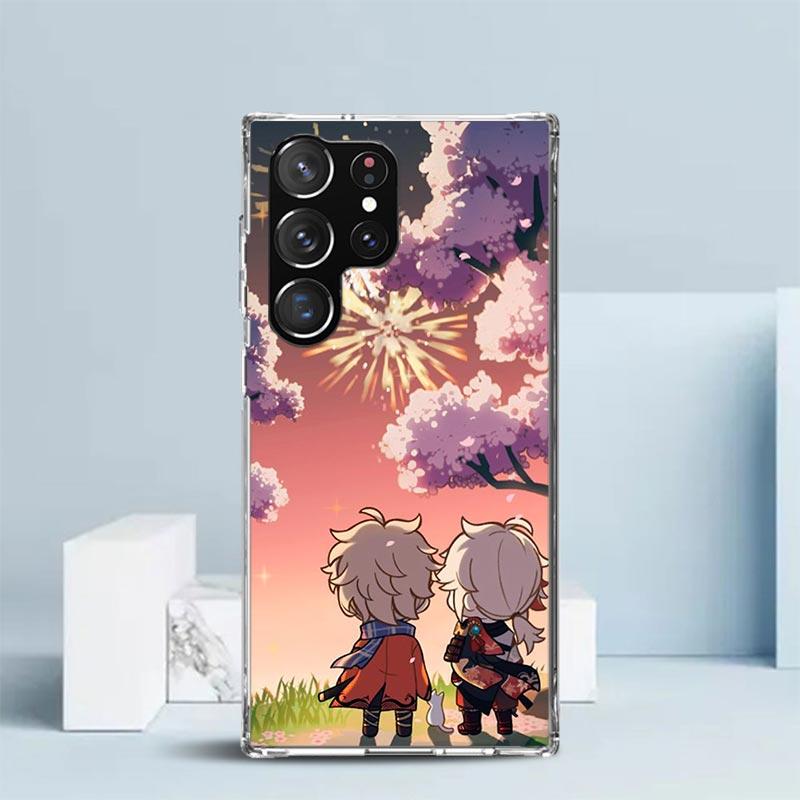 Kazuha Genshin Impact Phone Case For Samsung Galaxy S24 S25 Edge S26 Ultra S22 S23 Plus S21 + S20 FE Soft TPU Back Cover Galaxy