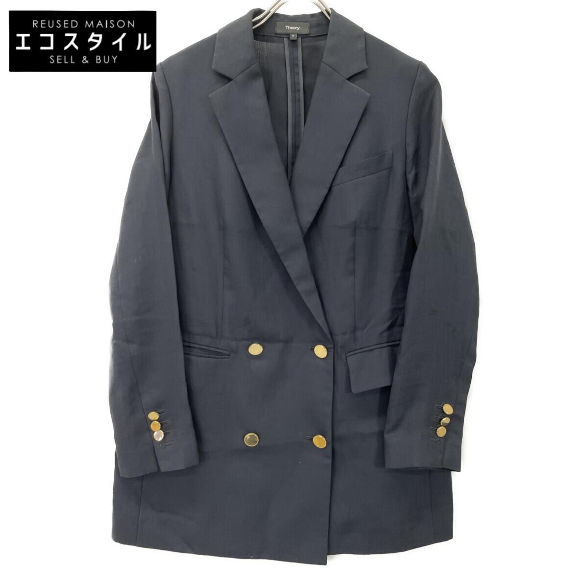 

Theory Navy Gold Button Tailored Jacket Jacket O NavyUsed