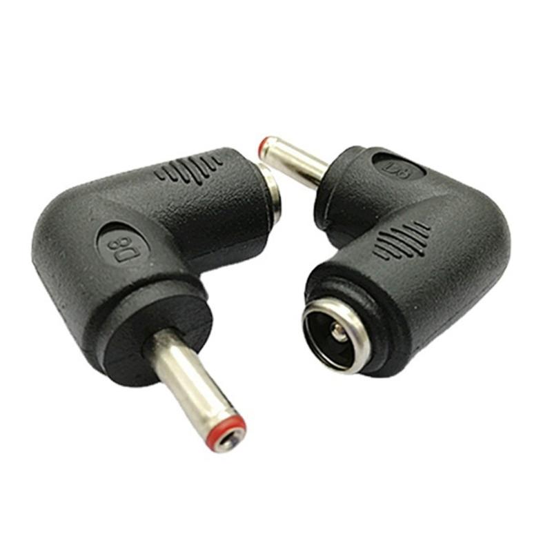 Tragbarer DC5521 Buchse auf DC3.5x1.35mm Stecker Konverter Adapter Winkel Umwandlungskopf für verschiedene Laptop-Marken