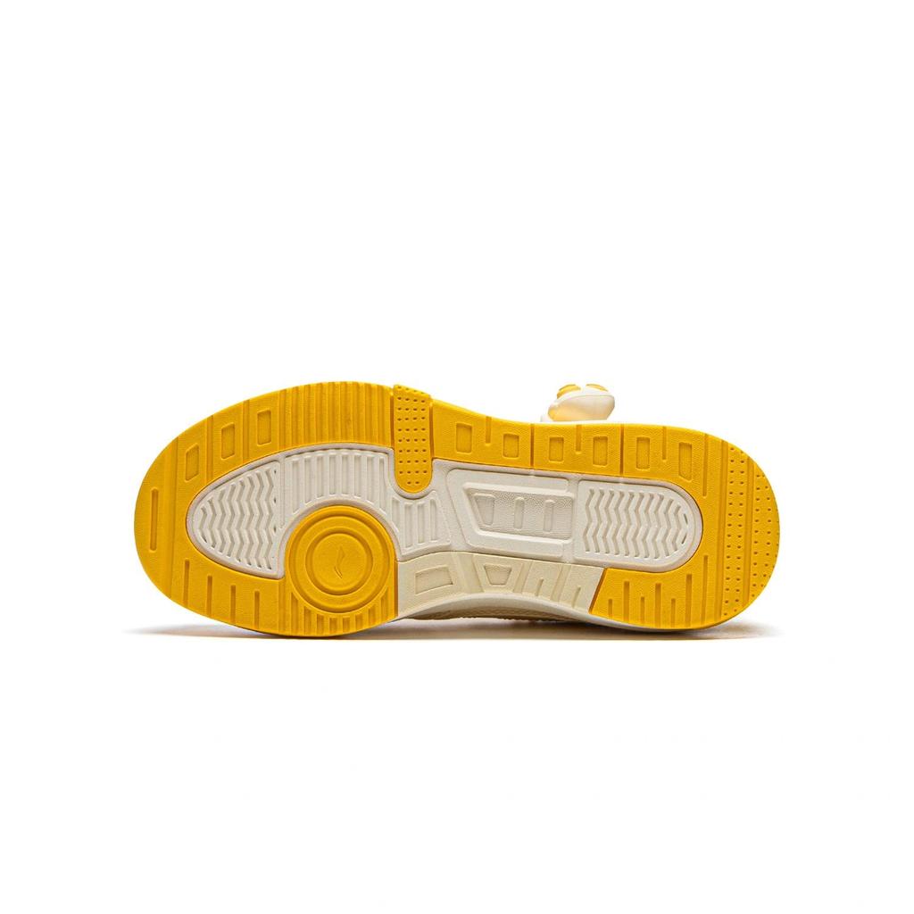 Li Ning Kids Skate 80S Sports Lifestyle Comfortable Soft Lightweight Support Low Top Casual Shoes Kids Casual Shoes Milk-Yellow YKCU124-16