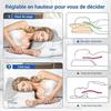 Oreiller Mémoire De Forme - WENZYLIQUOX - Design Papillon - Mémoire De Forme - 62x41x13/11cm - Housse Lavable