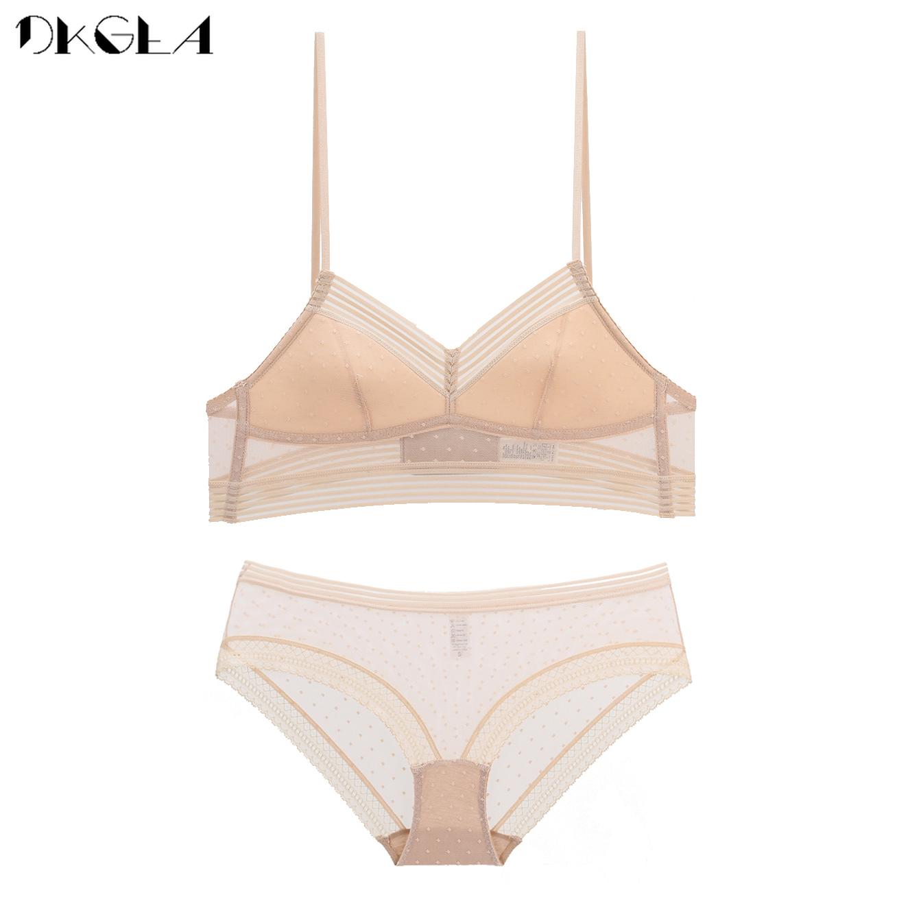 

DKGEA кружевной сексуальный бюстгальтер с низкой спинкой, невидимый комплект нижнего белья без косточек, без косточек XXXL