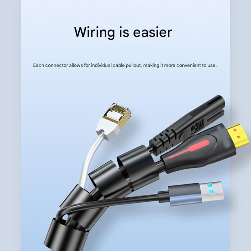 16mm/25mm Cable Organiser For Desk Wire Management Keep Computer And Office Cords Neat And Knotless