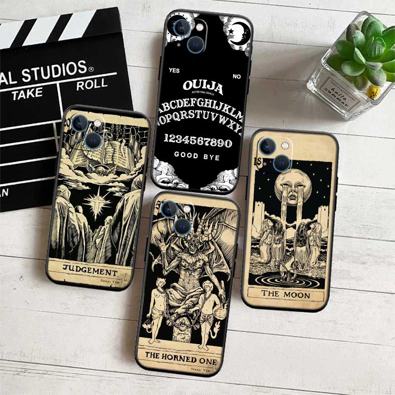 NH48 Witch Divination Tarot Moon Phone Case for OPPO A40 A60 A80 A15 A16 A16K A12 A17 A17K A54 A54S A53 A53S A55 A56 A57 A98 F23