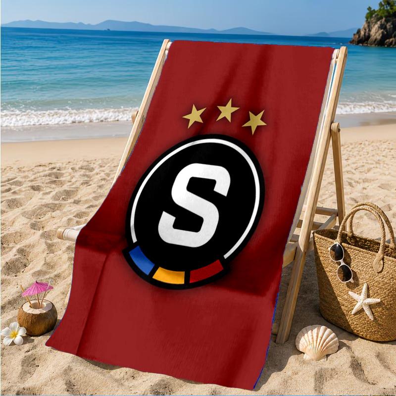 Fotbalový osuška Sparta Praha, Rychleschnoucí, Snadná údržba, Vhodná pro fitness i plážovou dovolenou, Sportovní nezbytnost 70cmx140cm(27x55inch)