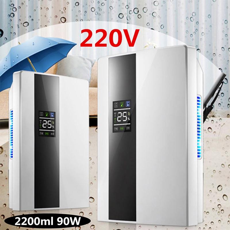 90W 2000ML Dehumidifier Home Moisture Absorber Dryer Air Basement Mute LED Smart Touch External Water Pipe Remote Control Timing