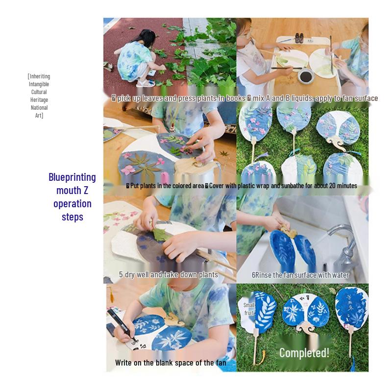 12-Color Tie-Dye Paint Set for Kids - DIY Handmade Cyanotype Painting Kit