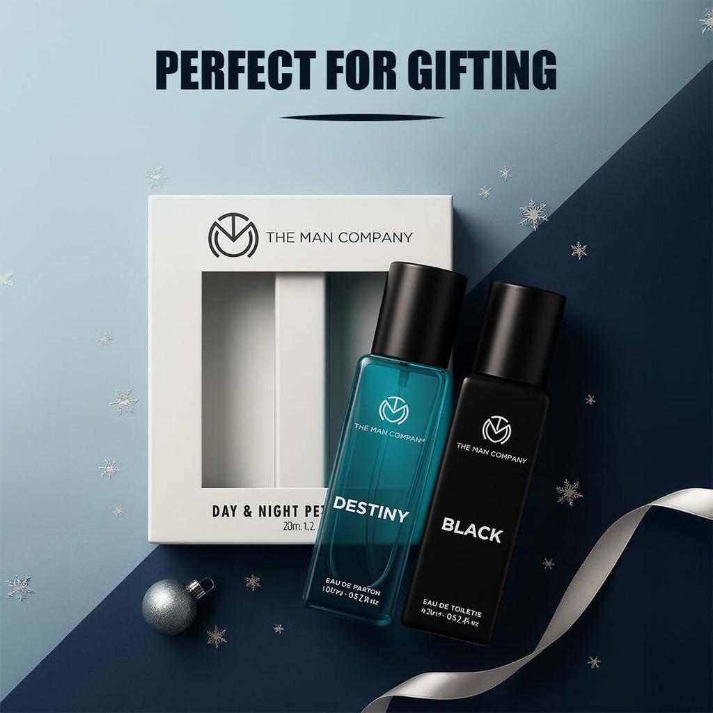 The Man Company Fragrance Fusion Duo, Black and Destiny Perfume Gift Set