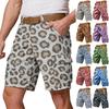 Herren Casual Mehrere Taschen Cargo-Shorts Leopardenmuster Outdoor Funktionales Design Leichter Stoff Geeignet für den täglichen Gebrauch