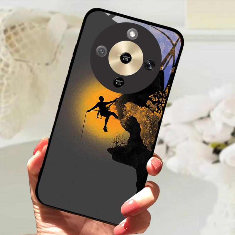 For Honor X9d 5G Case Fashion Painting Tempered Glass Shockproof Phone Case For Honor X9 D HonorX9D Back Cover Fundas Bumper