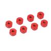 8pcs Aluminum Alloy Lock Nut Nylon Lining M2 Hex Locking Nut for Axial Scx24 124 RC Models Red