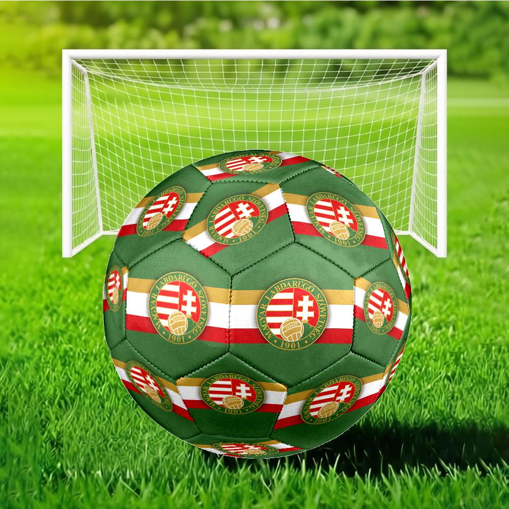 Hungarian Football Emblem Soccer Ball Size 5 Soccer Ball, Machine-stitched, Durable, Suitable for Training and Matches Fan Gift