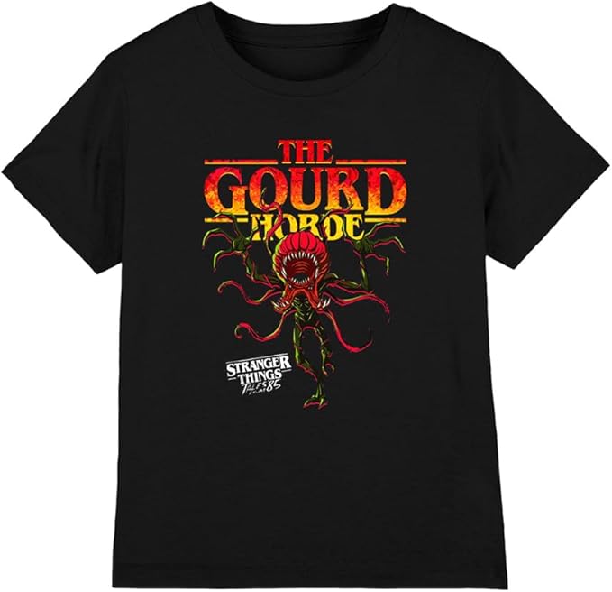 Stranger Things Tales from 85 Gourd Horde Kinder T-Shirt, Schwarz 100