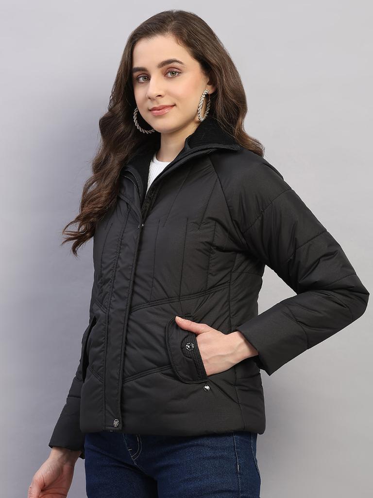 Monte Carlo Women Regular Fit Black Jacket