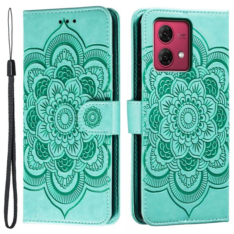 For Motorola Moto G84 5G Case PU Leather Mandala Imprinted Design Wallet Phone Cover