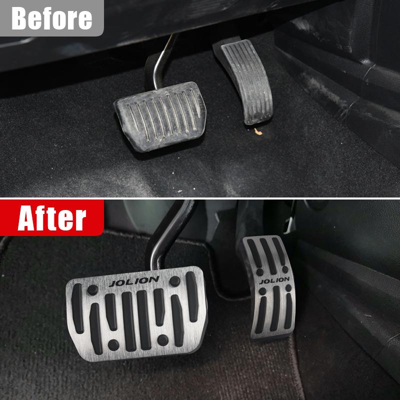 For Haval Jolion  2022 2023 Aluminum Alloy Car Gas Fuel Accelerator Brake Pedals Cover Non-Slip Case Trim Pads