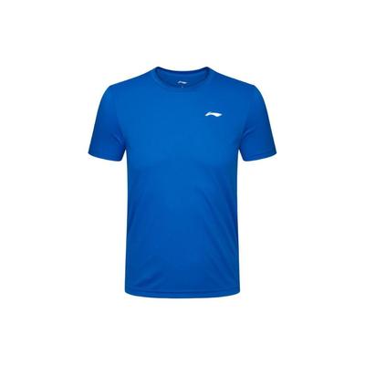 Solid Color Quick-Dry Breathable Lightweight Ice Silk Round Neck Sports Short Sleeve T-Shirt Men Tops Blue ATSR219-4